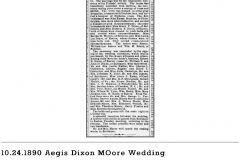 10.24.1890 Aegis Dixon MOore Wedding - Newspapers.com