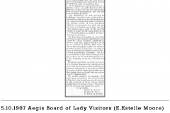 5.10.1907 Aegis Board of Lady Visitors (E.Estelle Moore) - Newspapers.com