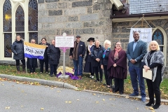 Liz Walsh, Howard Council District 1; Maria Darby, MWHC Board President; Diana Bailey, MWHC Executive Director; Shawn Gladden, Hoard Historical Society Executive Director; Vicki Embrey; Deb Jung Howard Council District 4; Liz Bobo, former Howard County Executive Director; Maryland State Delegate Jessica Feldmark; Calvin Ball, Howard County Executive;  Paulette Lutz, Howard Historical Society