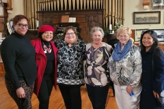 MWHC Board and friends: Danita Terry, Kalin Thomas, Maria Darby, Diana M. Bailey, Bea Dane, Josie Thompson in Howard County historical Society, November 2021