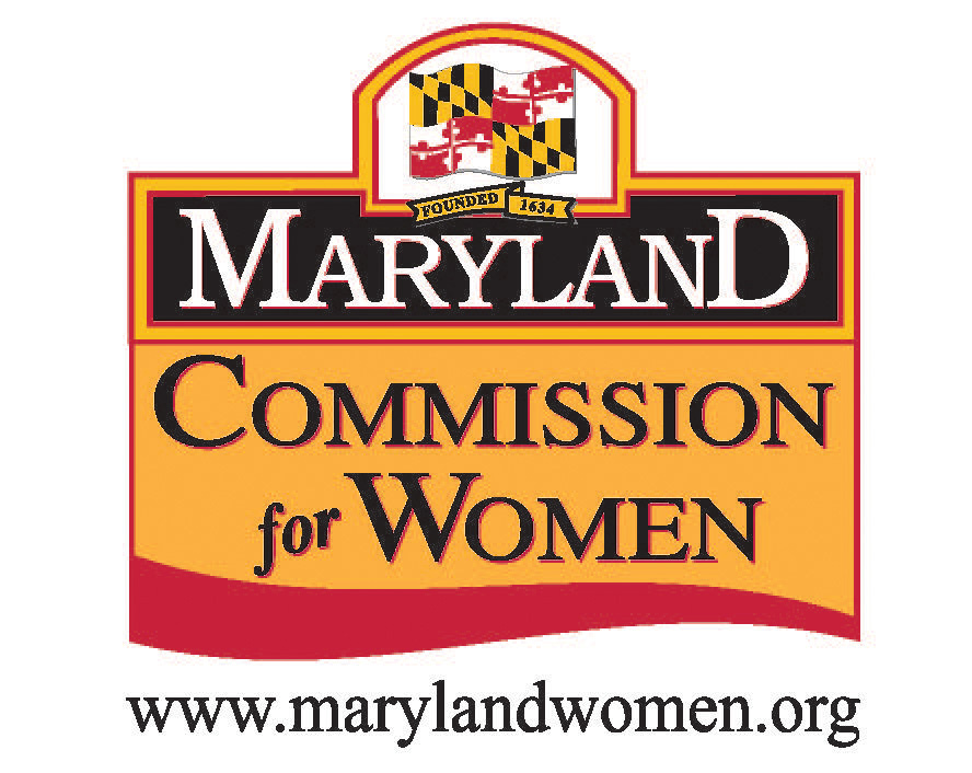 Maryland Commission for Women logo with state flag banner