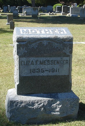 Gravestone that says Elizabeth Messenger, Mother