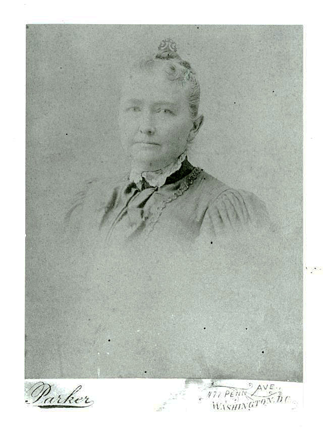 Historic photo of Mary Bentley Thomas dated 1896 taken by Parker Company, Washington, DC