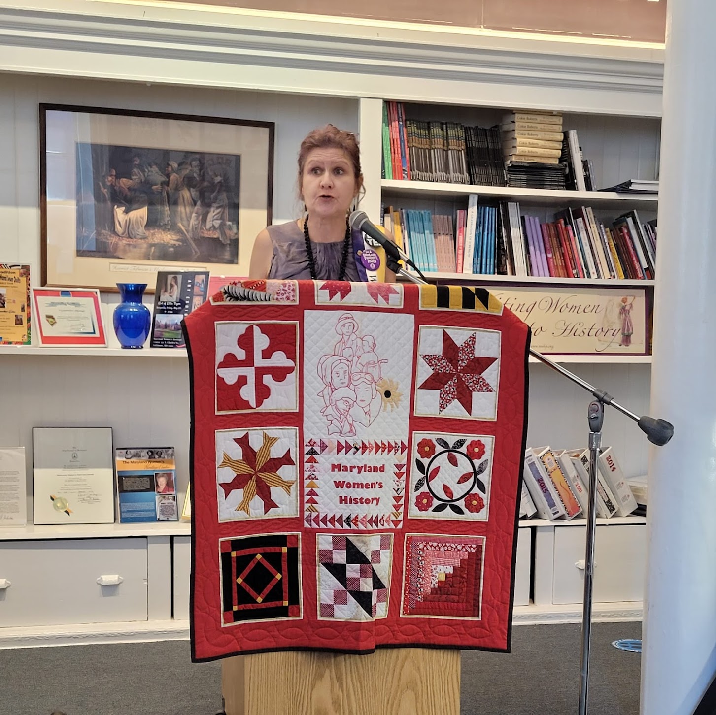 MWHC volunteer Christine Valeriann speaks about her work on the Maryland suffragists mini timeline