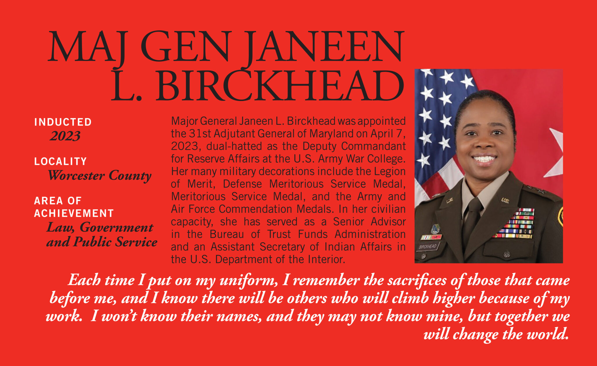 Maj Gen Janeen L. Birkhead