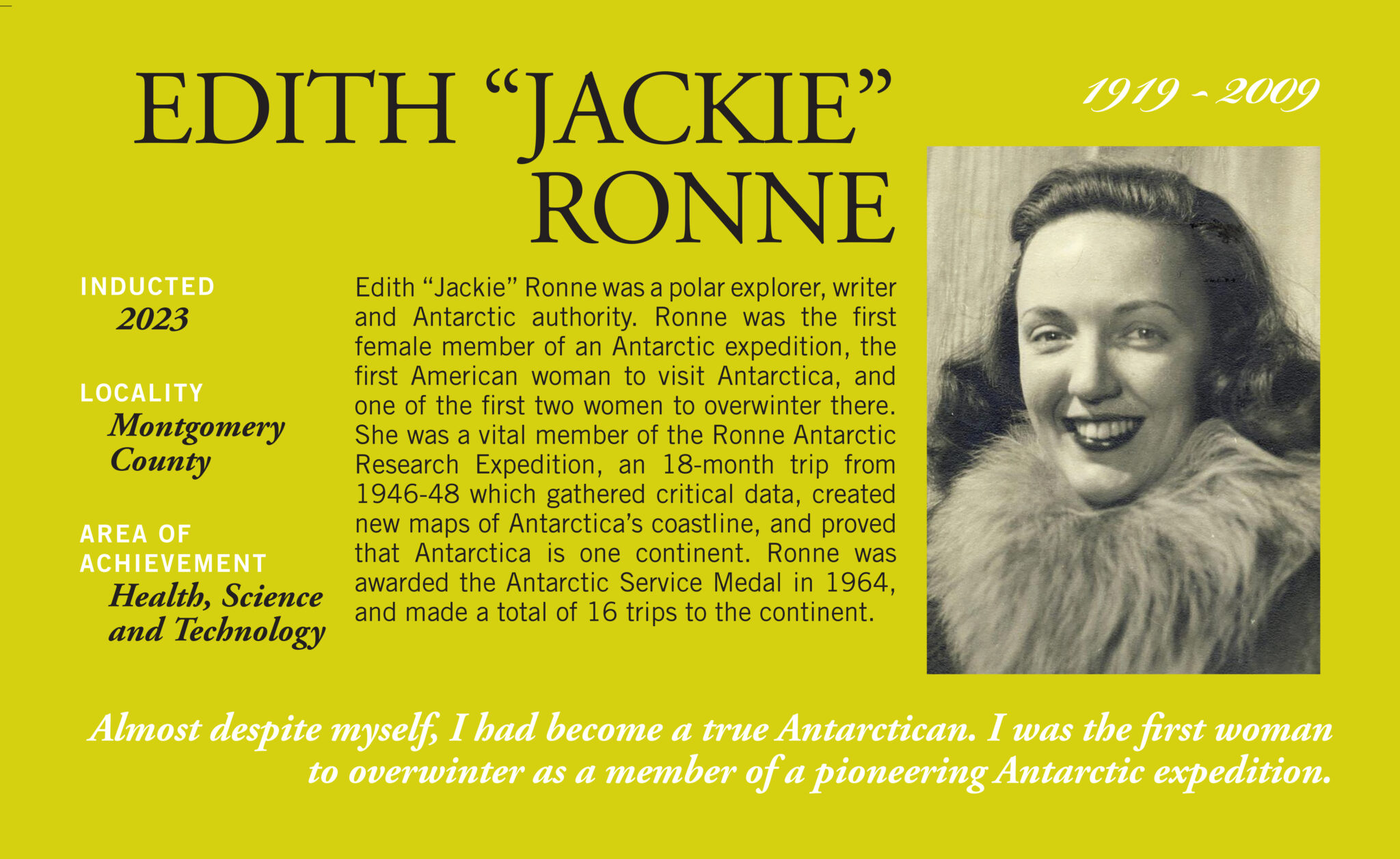 Edith "Jackie" Ronne