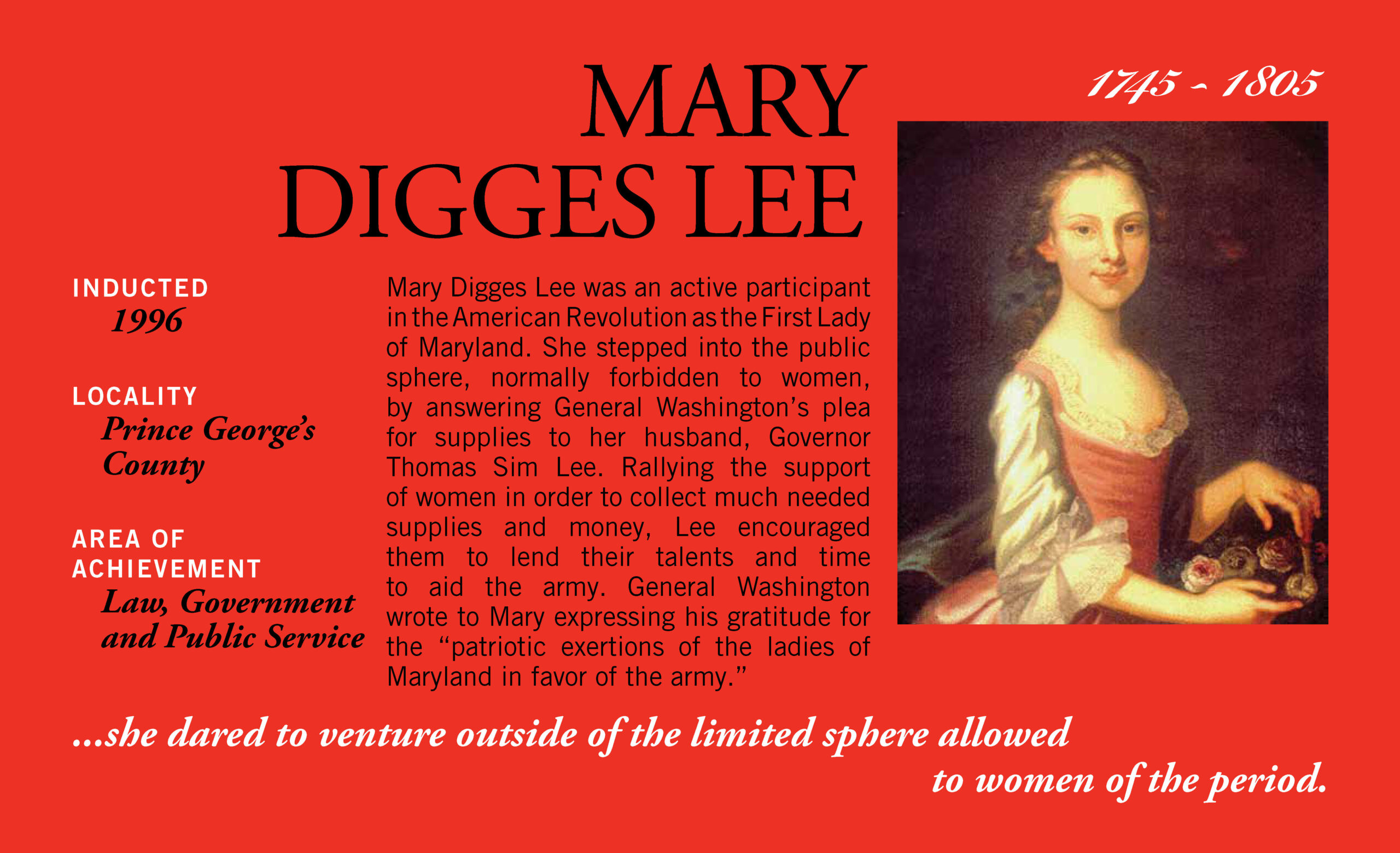 Lee, Mary | Maryland Women's Heritage Center