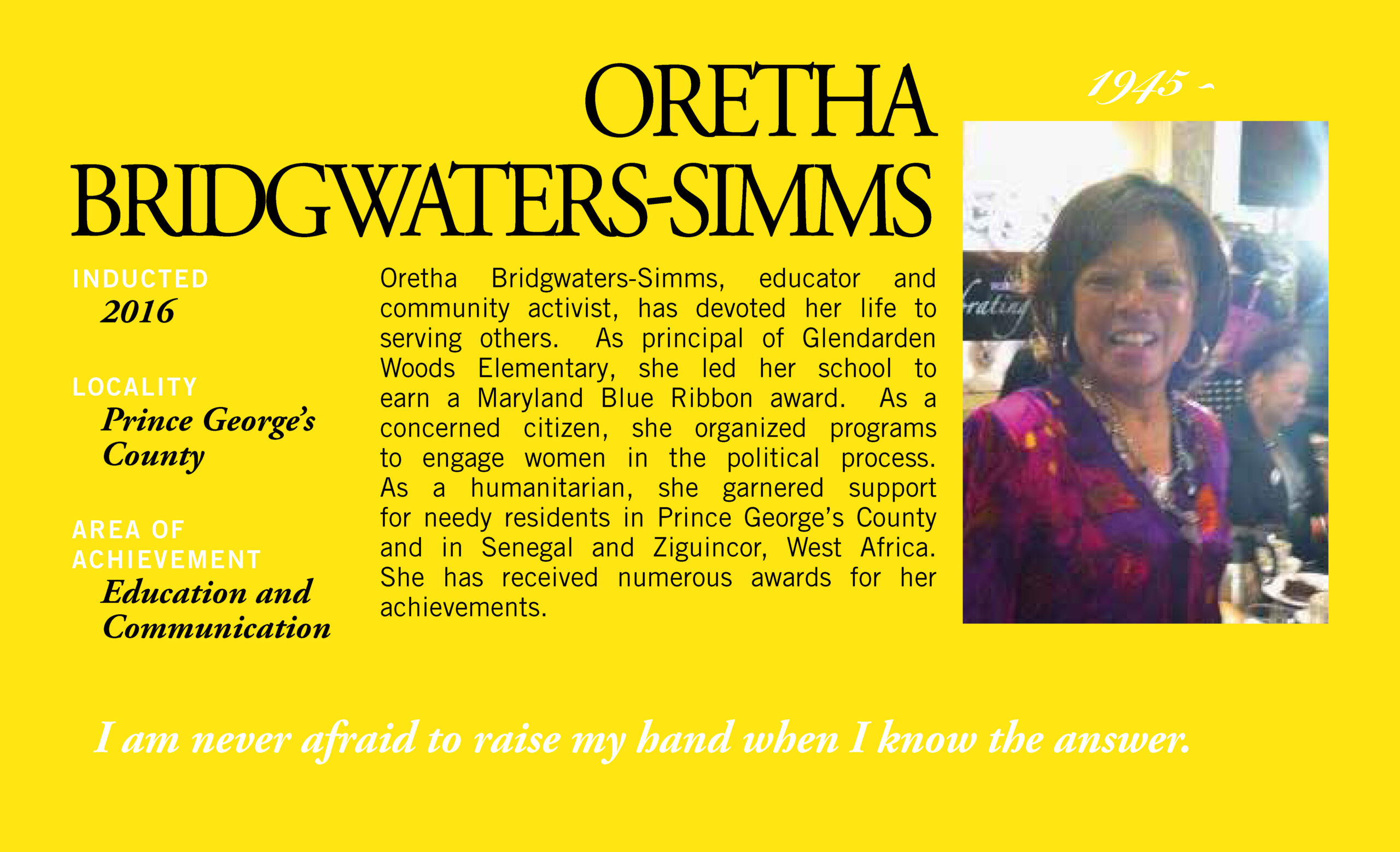 Oretha Bridgwaters-Simms