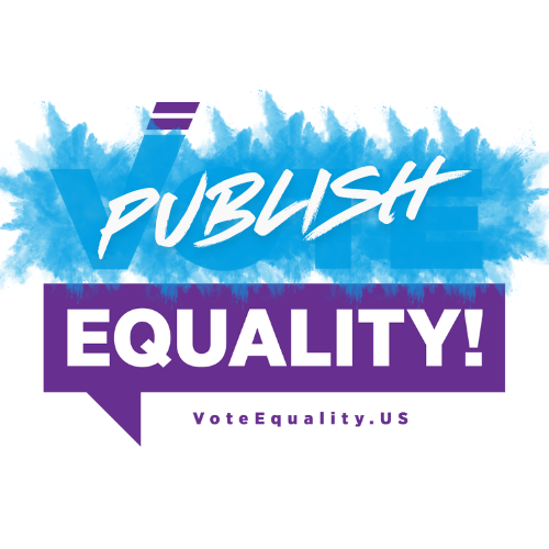 A blue and purple logo that reads "Publish Equality"