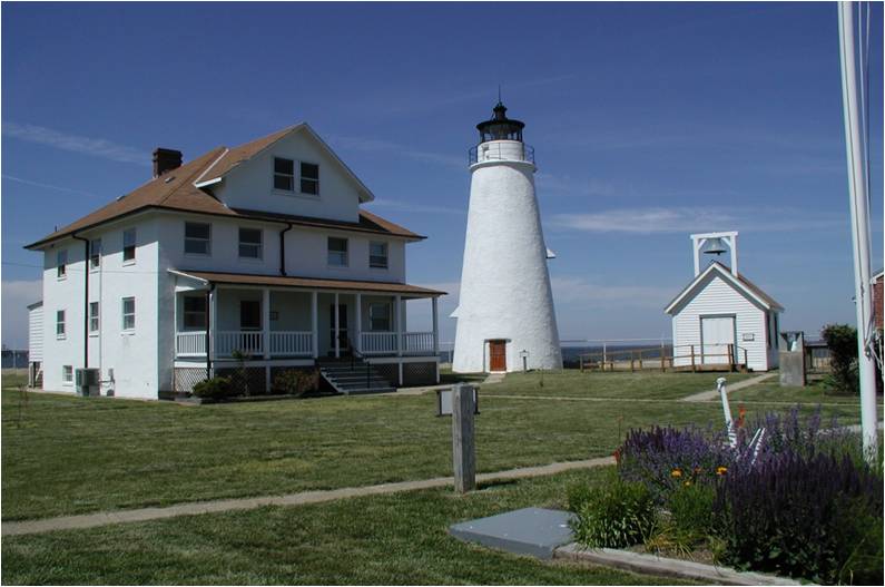 Cove Point Lighthouse Current photo of the keepers house and lighthouse at Cove point
