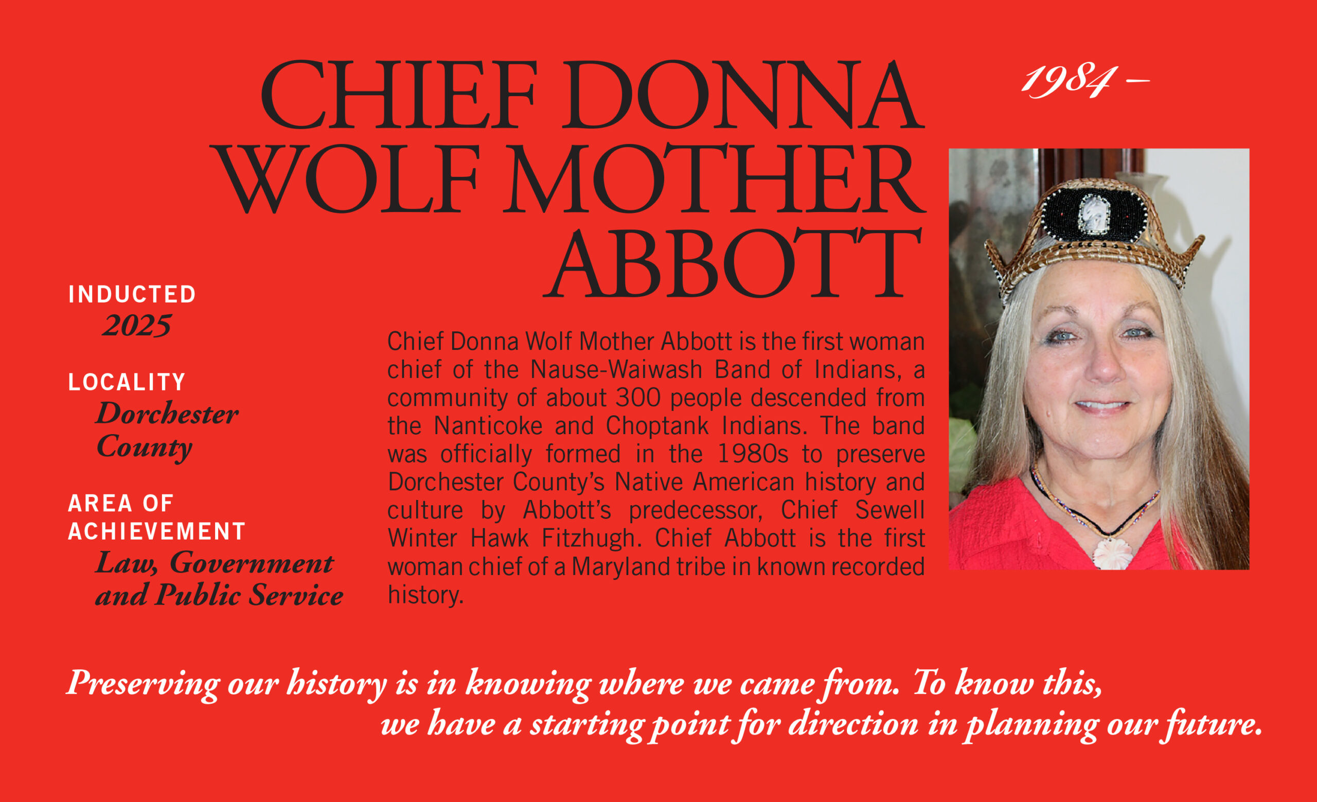 Chief Donna Wolf Mother Abbott