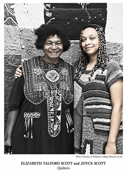 Elizabeth and Joyce Scott, standing. Joyce has arm around mother